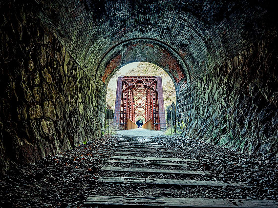 【武庫川渓谷】新緑が包む、幻の鉄道遺跡！長らく立入禁止だった近代化遺産へ～朽ち果てた鉄橋、掘りかけのトンネル、森に覆われた枕木の線路跡～