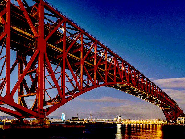 【大阪湾】キャプテンと貸切トワイライトクルーズ！船でしか眺められない絶景へ ～USJ、臨海工場群、日本最大のトラス橋…夜に煌めく水都の運河をいく～