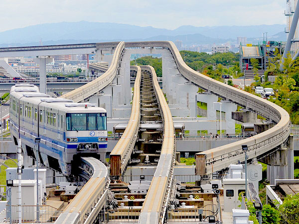 【大阪モノレール】夢の未来交通ぶらり途中下車の旅、日本最長モノレールで空中散歩～まるで猫のしっぽ？珍しい分岐器、眼下には新幹線車両基地、動き出した延伸計画～