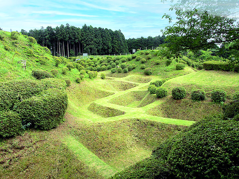 【山中城】まるでワッフル「障子堀」の巨大城塞へ！城郭研究家と“土の城”を徹底攻略～北条VS豊臣、合戦記録をもとに攻城戦を追体験！富士山を望む中世の名城をいく～