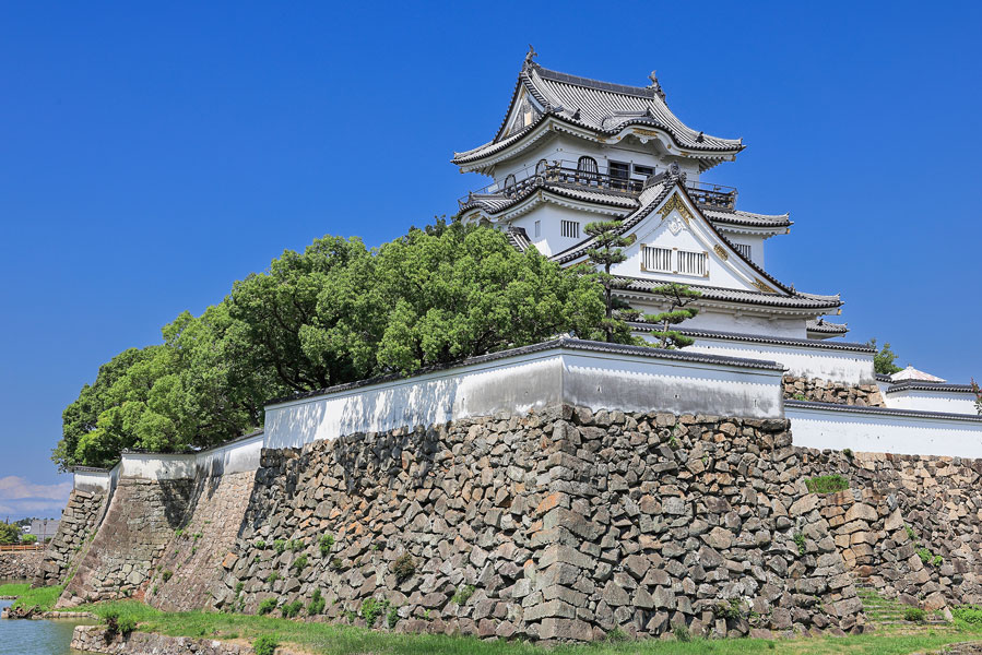 【岸和田城】藪内さんと豊臣一門の名城攻略ツアー！幻の伏見櫓、重森三玲“八陣の庭”へ～和泉砂岩が織り成す石垣美、変則多角形の縄張り…街中に残る防潮石垣を追え～